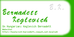 bernadett keglevich business card